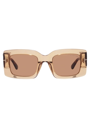 Tom Ford Brown Rectangular Ladies Sunglasses FT1188 45E 50
