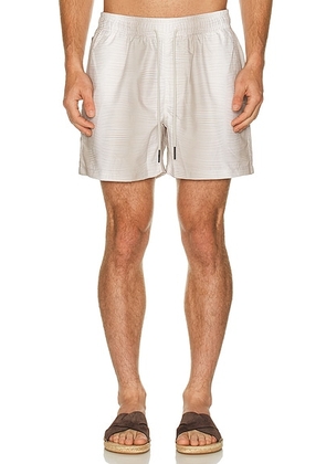 OAS Hazel Echo Swim Shorts in Brown - Brown,Ivory. Size L (also in ).