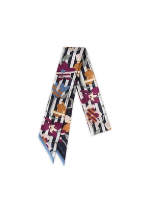 Mulberry Women's Skinny Scarf - Graphic Floral Night Sky-Orchid