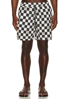 Nahmias Swimtrunks in Speedway - White. Size L (also in M, XL/1X, XXL/2X).