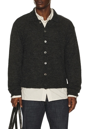 Our Legacy Evening Polo in Charcoal Melange Fuzzy Alpaca - Charcoal. Size 50 (also in ).