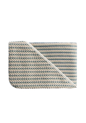 Parachute Organic Mini Mosaic Hooded Toddler Towel in Wave & Sage - Green. Size all.