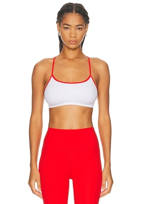 Splits59 Loren Seamless Sports Bra in White & Lotus Red - White. Size XS/S (also in ).