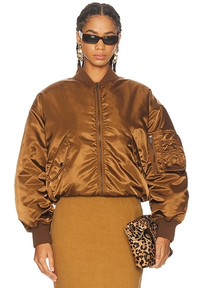 Saint Laurent Bomber Jacket in Brun Clair - Brown. Size 40 (also in ).