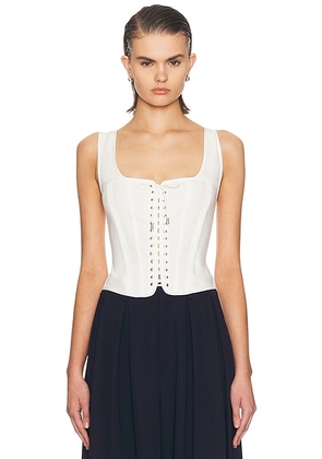 Ralph Lauren Collection Kat Corset Top in Cream - White. Size 6 (also in ).