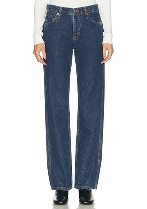 RE/DONE 90's Mid Rise Loose Jeans in Rustic Idigo - Blue. Size 24 (also in 26, 27, 28, 29, 30, 31, 32).