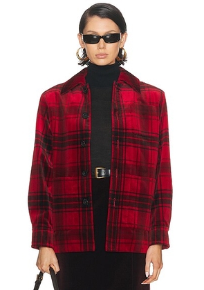 Saint Laurent Long Sleeve Top in Rouge - Red. Size 36 (also in ).