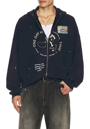 Paly Hollywood Treatment Center Zip Hooded Sweatshirt in Navy - Navy. Size XS/S (also in ).