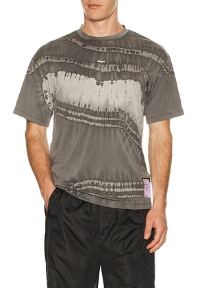 Satisfy Auralite Tee Shirt in Tie-dye Mineral Graphite - Grey. Size M (also in S).