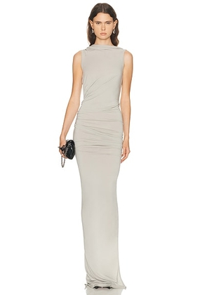 RICK OWENS LILIES Eva Gown in Pearl - Grey. Size 40 (also in 38, 42).