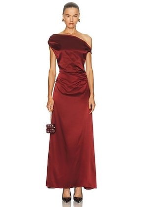 Staud Phare Silk Maxi Dress in Sangria - Red. Size 2 (also in 4, 6, 8).