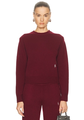Sporty & Rich Cashmere Sweater in Merlot - Burgundy. Size XL (also in XS).
