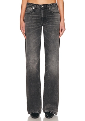 R13 Effie Low Rise Straight Leg in Polaris Black - Black. Size 26 (also in 28, 29, 30).