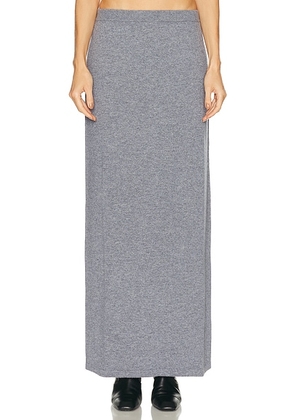 SRG Mattie Knit Maxi Skirt in Grey - Grey. Size M (also in L, S, XS).