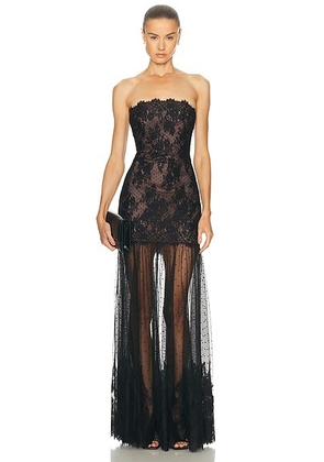 Retrofete Vespera Lace Dress in Black - Black. Size M (also in L, S).