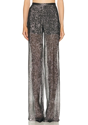 SEV Wide Leg Pant in Silver & Black - Black,Silver. Size 40 (also in ).