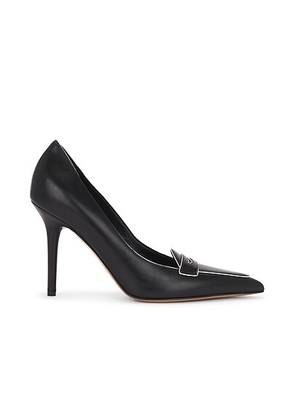 Valentino Garavani 2001 100 Loafer Pump Heel in Nero & Ivory - Black. Size 41 (also in ).