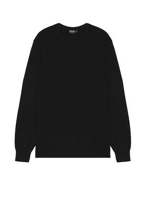 Zegna Oasi Crew Neck in Black - Black. Size 46 (also in ).