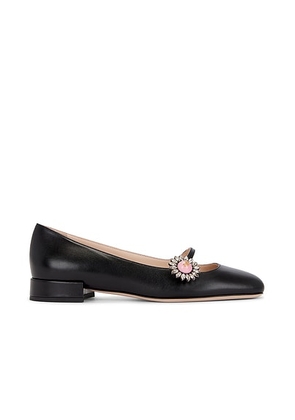 Valentino Garavani Preshoes Ballerina Flat in Nero  Crystal  & Rosa - Black. Size 36.5 (also in ).