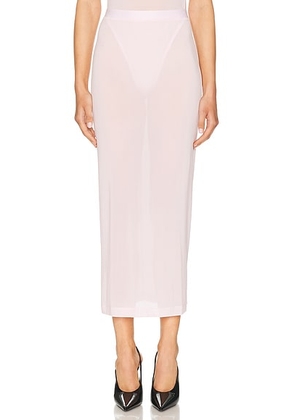 WARDROBE.NYC Sheer Tube Skirt in Blush - Blush. Size L (also in XS, XXS).