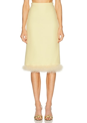 Valentino Feather Skirt in Poussin - Yellow. Size 42 (also in ).