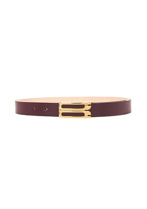 Victoria Beckham Regular Frame Belt in Burgundy - Burgundy. Size 90 (also in ).