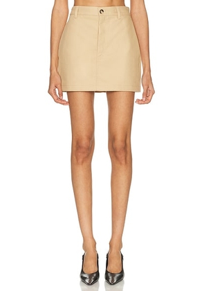 WARDROBE.NYC Drill Mini Skirt in Khaki - Tan. Size M (also in L, S, XS).