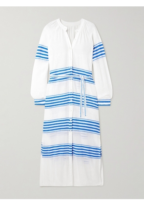 lemlem - Makeda Striped Cotton-blend Maxi Dress - Blue - x small,small,medium,large