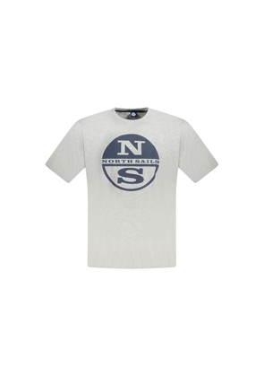 Gray Cotton Men T-Shirt - 3XL