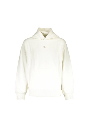 White Cotton Men Sweater - L