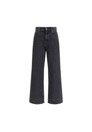 Chloé Black Cotton Cropped Jeans - 26