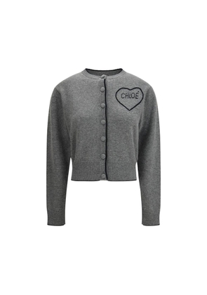 Chloé Gray Wool Cardigan - M