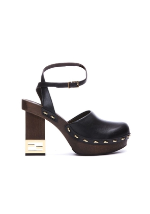 Fendi Black Calfskin Clogs - EU37/US7
