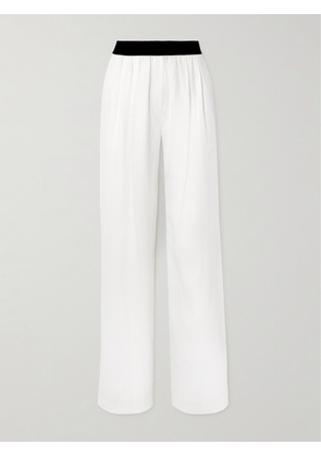Loulou de Saison - Takaroa Pleated Twill Straight-leg Pants - Off-white - 34,36,40,38,42