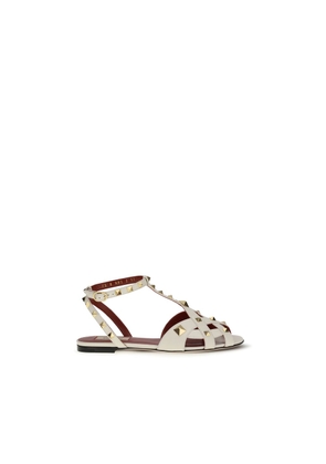 Valentino Garavani Beige Goatskin Flat Sandals - EU36.5/US6.5