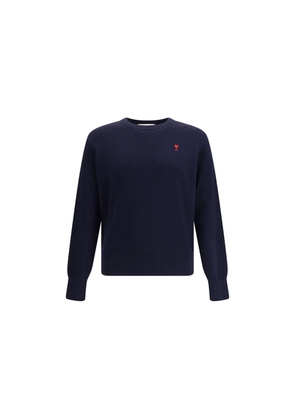 Ami Paris Blue Merino Wool Sweatshirt - L