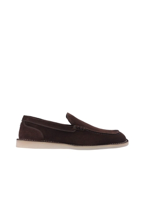 Dolce & Gabbana Brown Calfskin Slip-On Loafers - EU41/US8