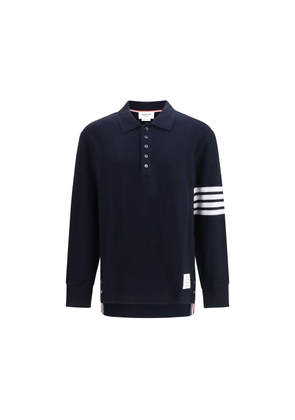 Thom Browne Blue Cotton Polo Shirt - 2