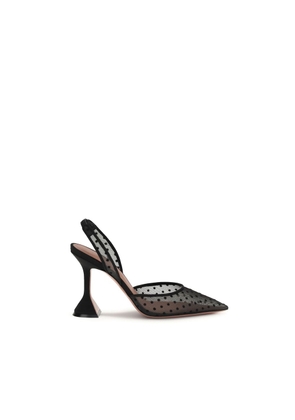 Amina Muaddi Black Polyester Platform Pumps - EU36/US6