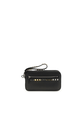 Valentino Garavani Black Calf Leather Bos Taurus Accessories