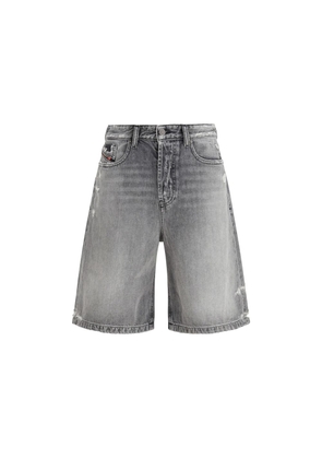 Diesel Gray Cotton Bermuda Shorts - W24