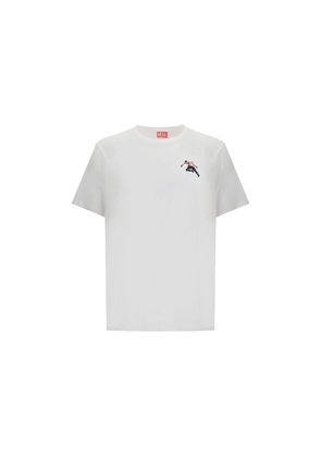 Diesel White Cotton T-Shirt - M