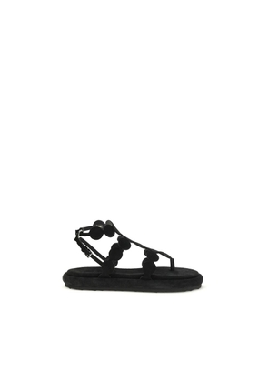 Pierre Hardy Black Calf Leather Bos Taurus Platform Sandals - EU36/US6