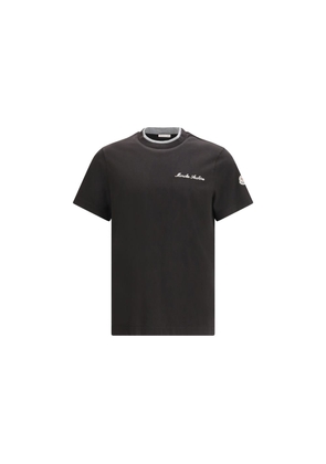 Moncler Black Cotton T-Shirt - S
