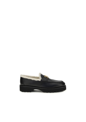 Valentino Garavani Black Calf Leather Bos Taurus Slip-On Loafers - EU42/US12