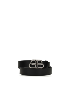Balenciaga Black Calf Leather Bos Taurus Belt - 100 cm / 40 Inches