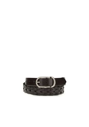 Brunello Cucinelli Black Calf Leather Bos Taurus Belt - 100 cm / 40 Inches