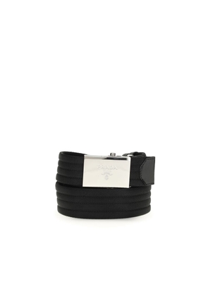 Prada Black Polyester Thin Belt - 100 cm / 40 Inches