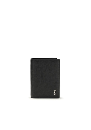 Saint Laurent Black Calf Leather Bos Taurus Wallet