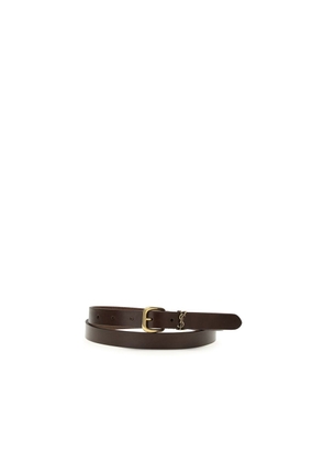 Saint Laurent Brown Calf Leather Bos Taurus Regular Belt - 100 cm / 40 Inches